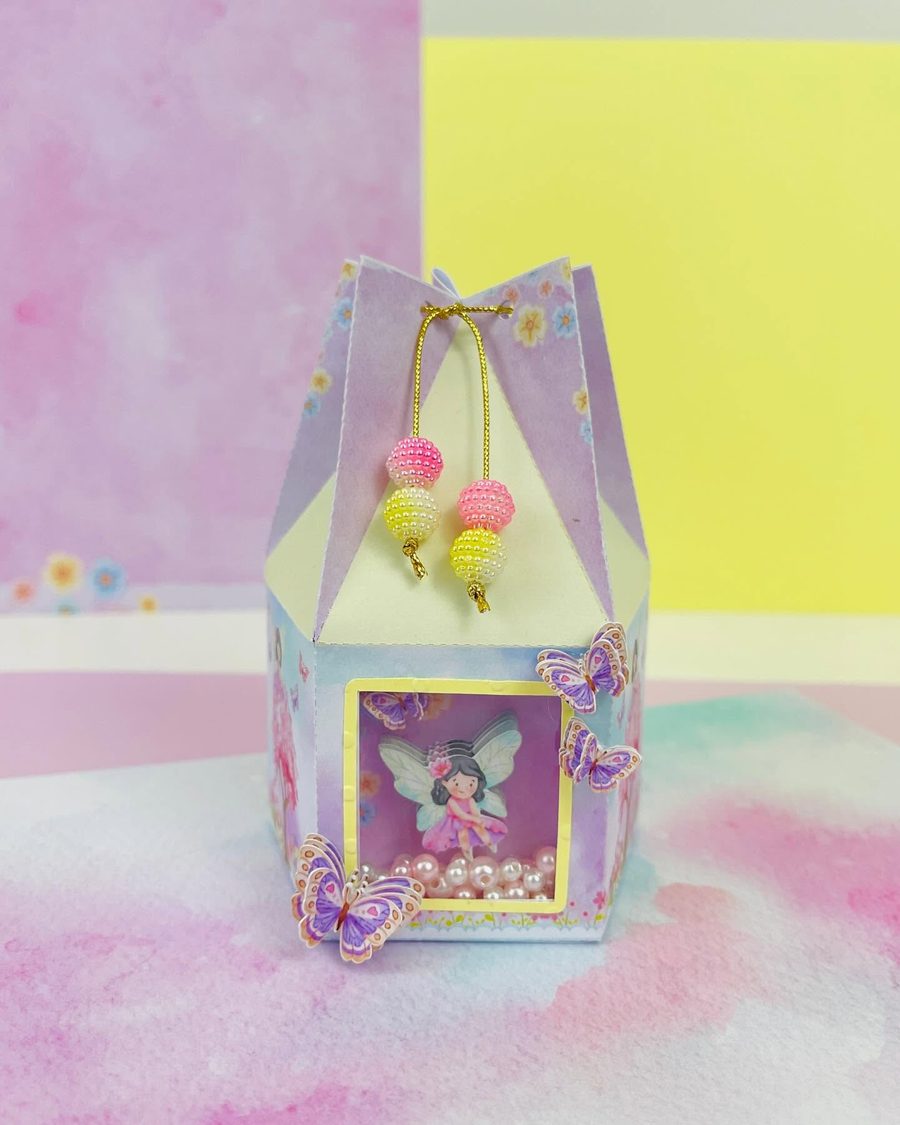Farol de papel con hada