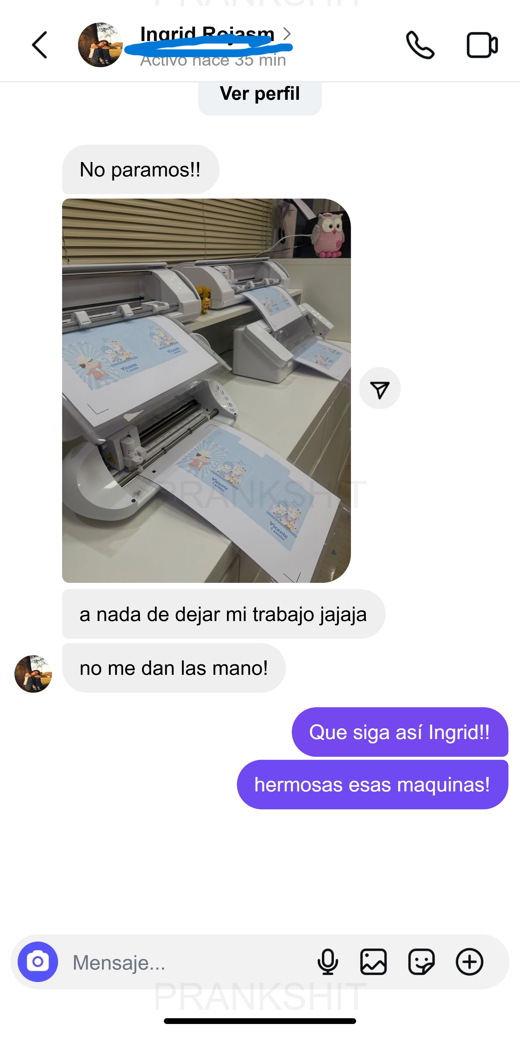 Mensaje de una alumna de Puro Papel