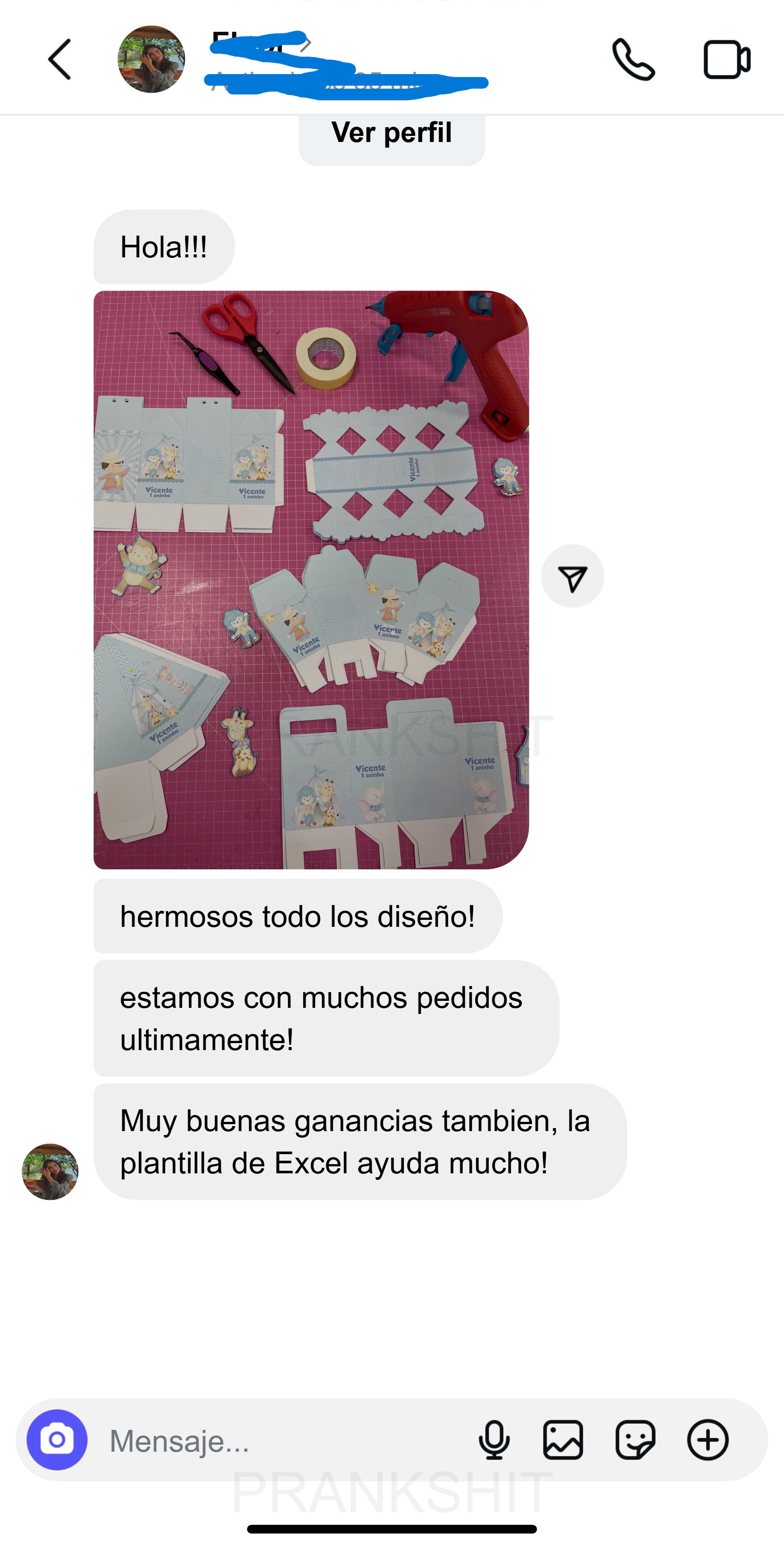 Mensaje de una alumna de Puro Papel